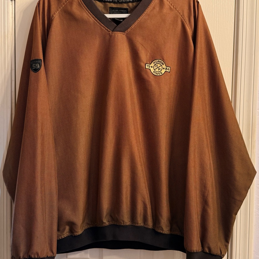 LevelWear 1984 Huron Pines 59 Mens Golf Pullover, Large, Long Sleeves